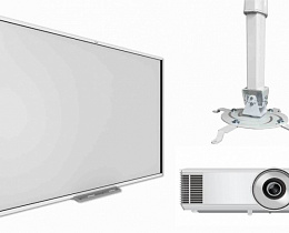 Интерактивная доска SMART SBM787V с проектором EXD203STW и креплением DSM-14kw